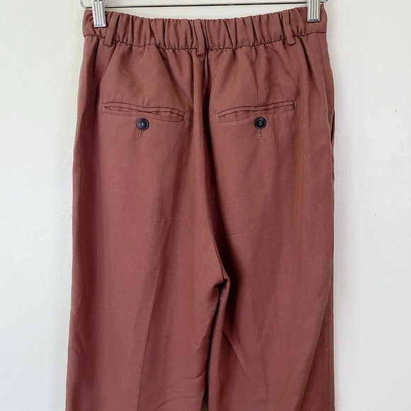 Zara Tapered Pleated Brown Trouser - Picture 7 of 10